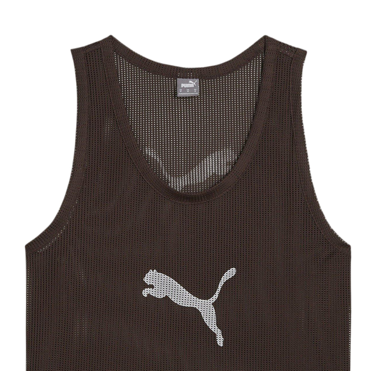 Dark Chocolate - Side - Puma Mens Logo Polyester Football Training Bib