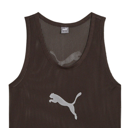 Dark Chocolate - Side - Puma Mens Logo Polyester Football Training Bib