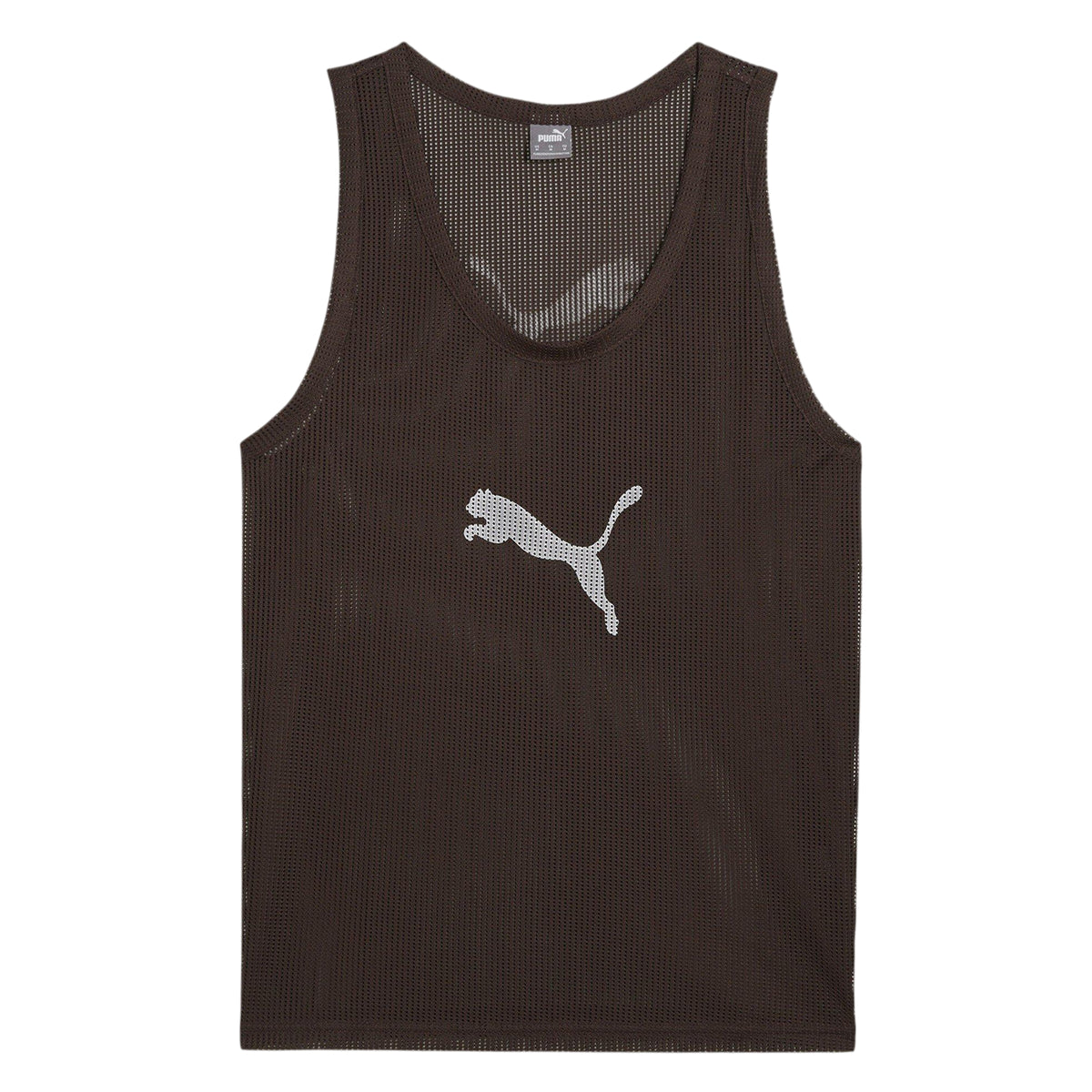 Dark Chocolate - Front - Puma Mens Logo Polyester Football Training Bib