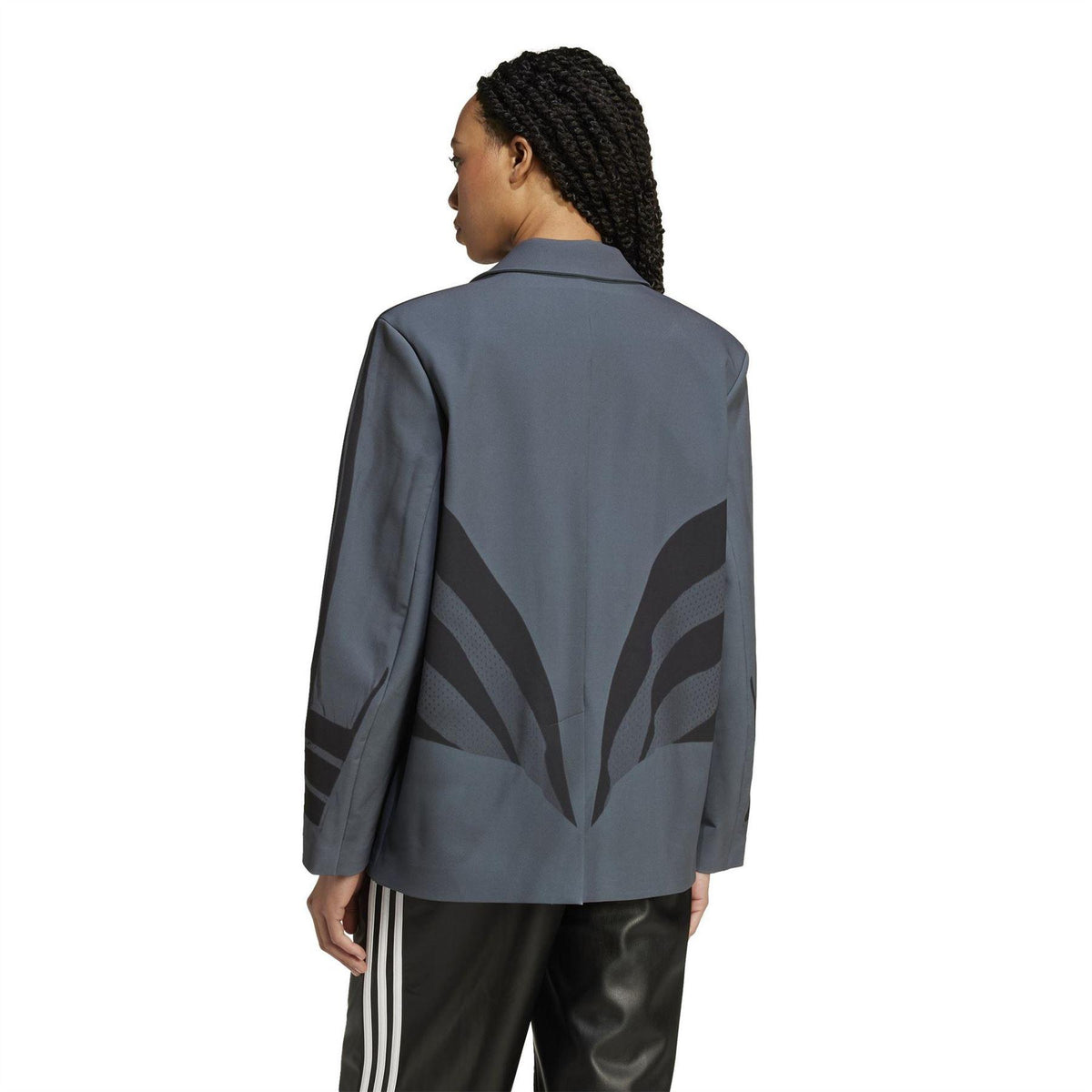 Carbon - Back - Adidas Womens-Ladies Atlanta Long-Sleeved Blazer
