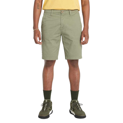 Green - Side - Timberland Mens Topsfield Twill Chino Shorts