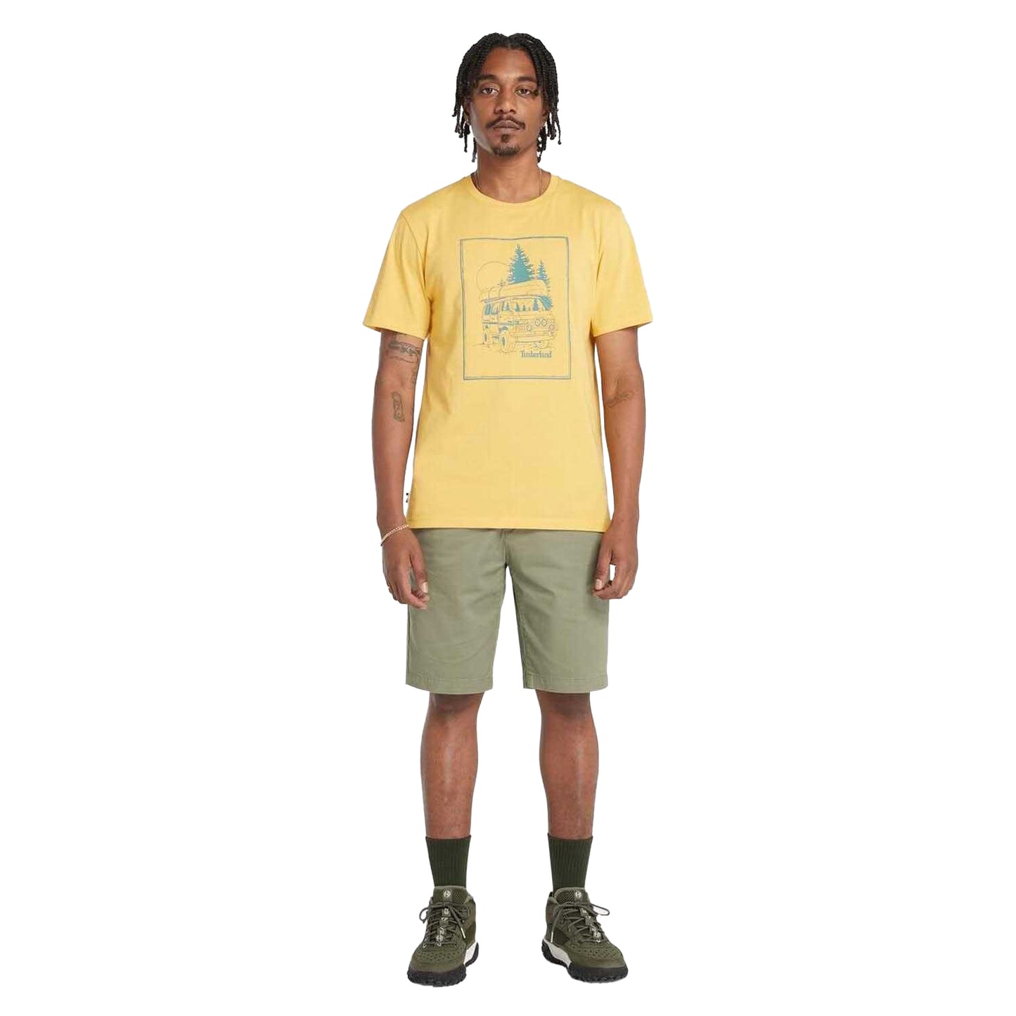 Green - Lifestyle - Timberland Mens Topsfield Twill Chino Shorts