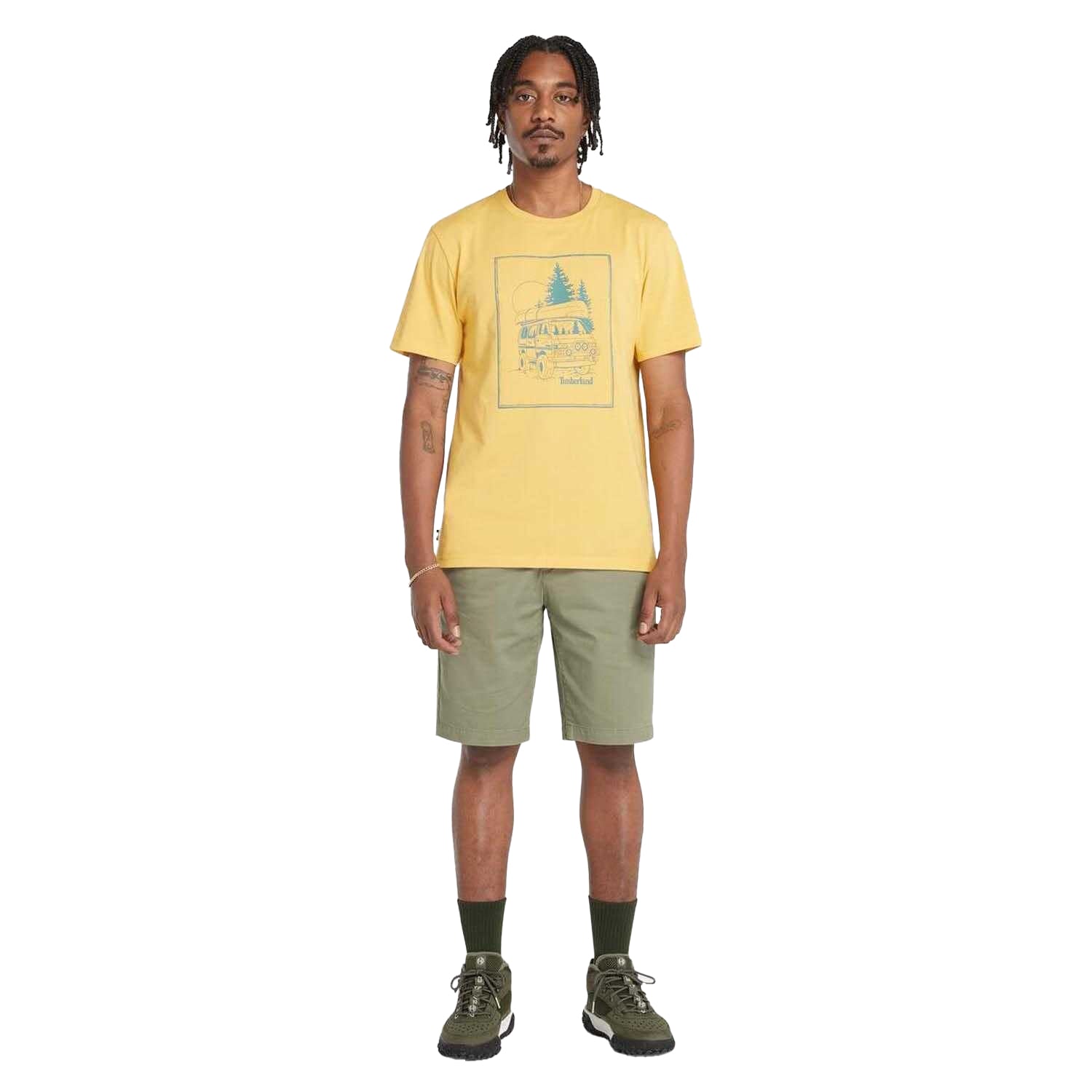 Green - Lifestyle - Timberland Mens Topsfield Twill Chino Shorts
