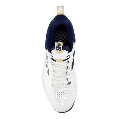 White-Blue - Side - New Balance Mens Fuelcell 4030v5 Cricket Shoes
