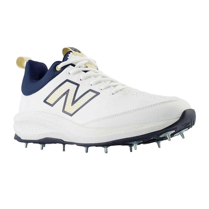White-Blue - Pack Shot - New Balance Mens Fuelcell 4030v5 Cricket Shoes