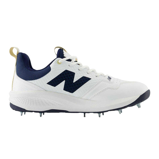 White-Blue - Front - New Balance Mens Fuelcell 4030v5 Cricket Shoes