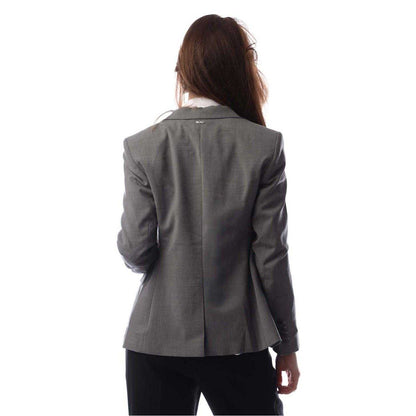 Silver - Back - Boss Womens-Ladies Plain Single-Breasted Blazer