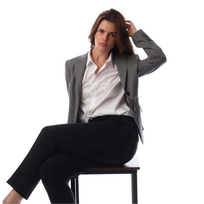 Silver - Lifestyle - Boss Womens-Ladies Plain Single-Breasted Blazer