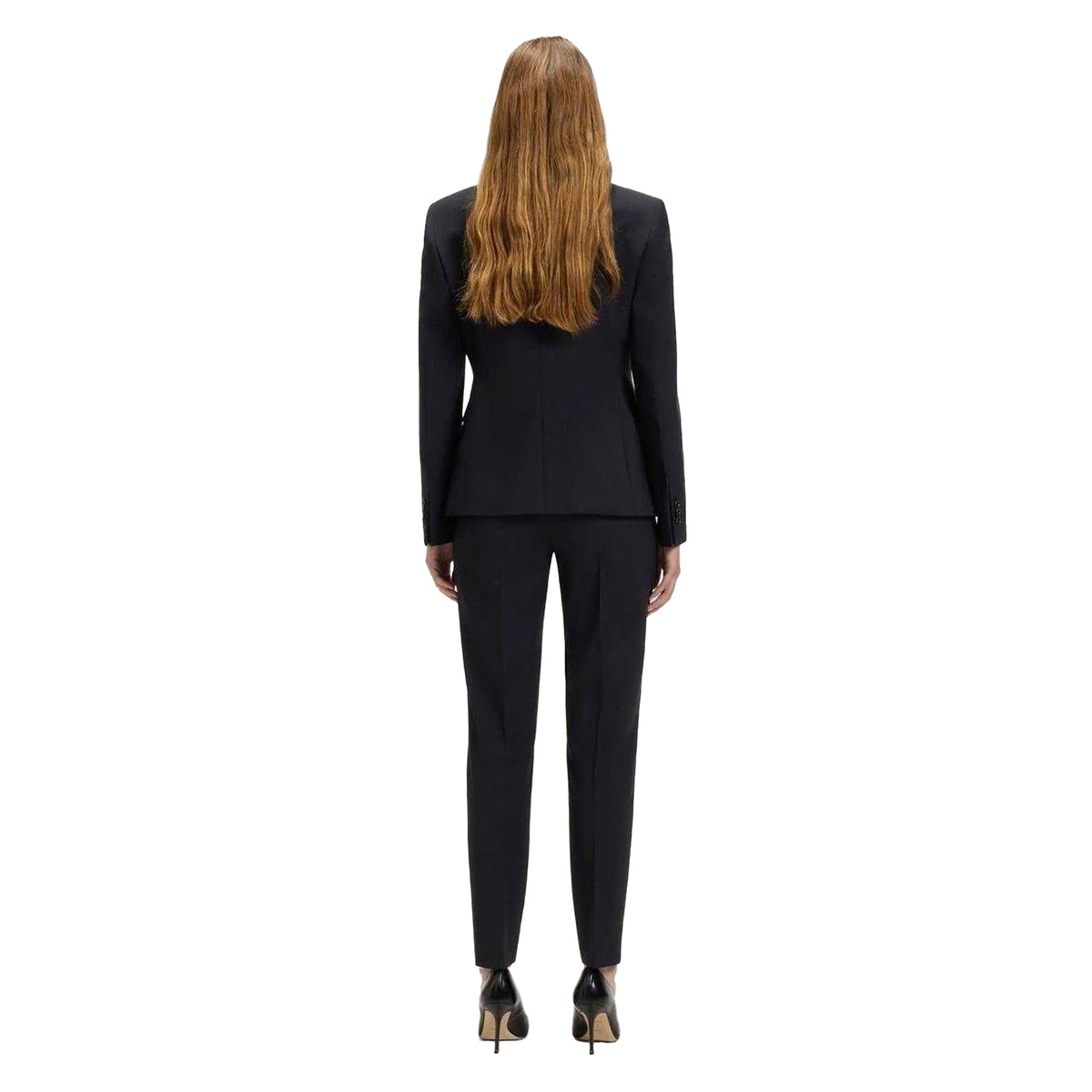 Dark Blue - Back - Boss Womens-Ladies Plain Single-Breasted Blazer