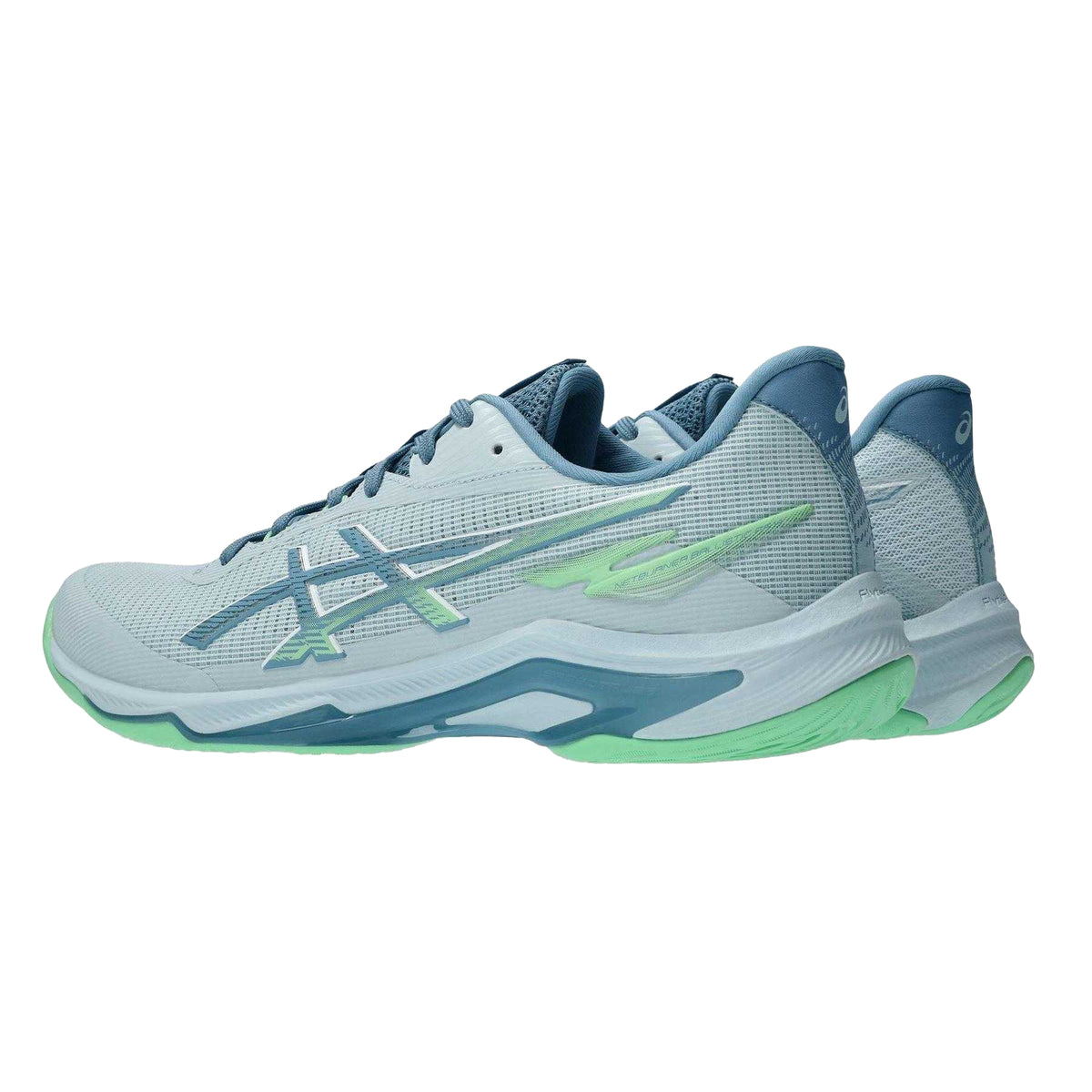 Cool Grey-Blue - Back - Asics Mens Netburner Ballistic Ff 4 Volleyball Shoes