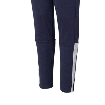 Navy-White - Lifestyle - Puma Childrens-Kids Team Liga Tapered Tracksuit Bottoms