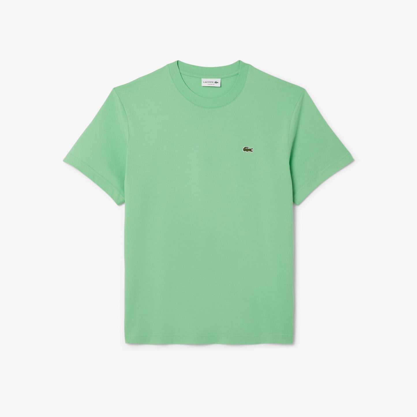 Green - Front - Lacoste Mens Embroidered Logo Cotton T-Shirt