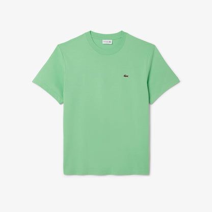 Green - Front - Lacoste Mens Embroidered Logo Cotton T-Shirt