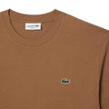 Brown - Side - Lacoste Mens Embroidered Logo Cotton T-Shirt