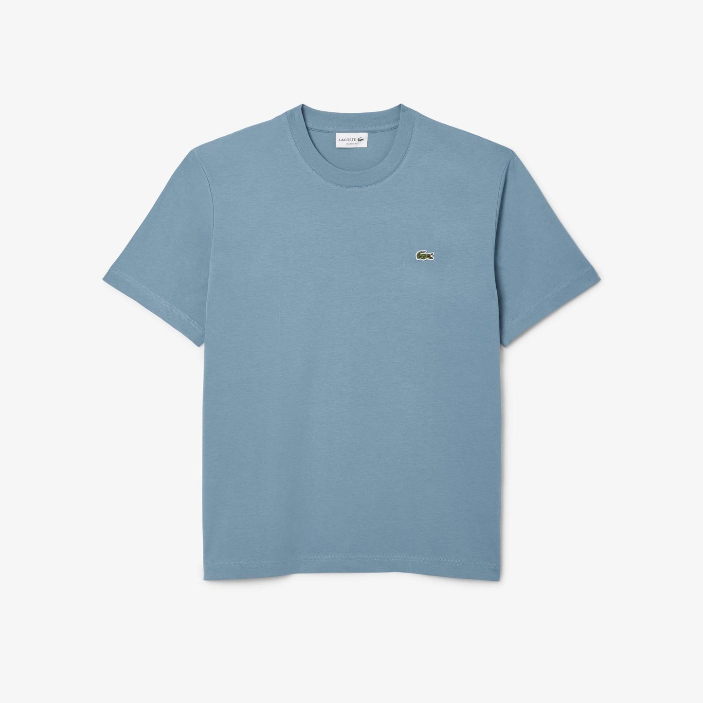Blue - Front - Lacoste Mens Embroidered Logo Cotton T-Shirt