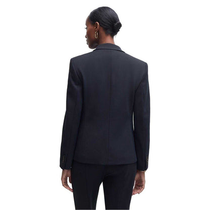 Dark Blue - Back - Boss Womens-Ladies Sleek Lapel Collar Regular Blazer