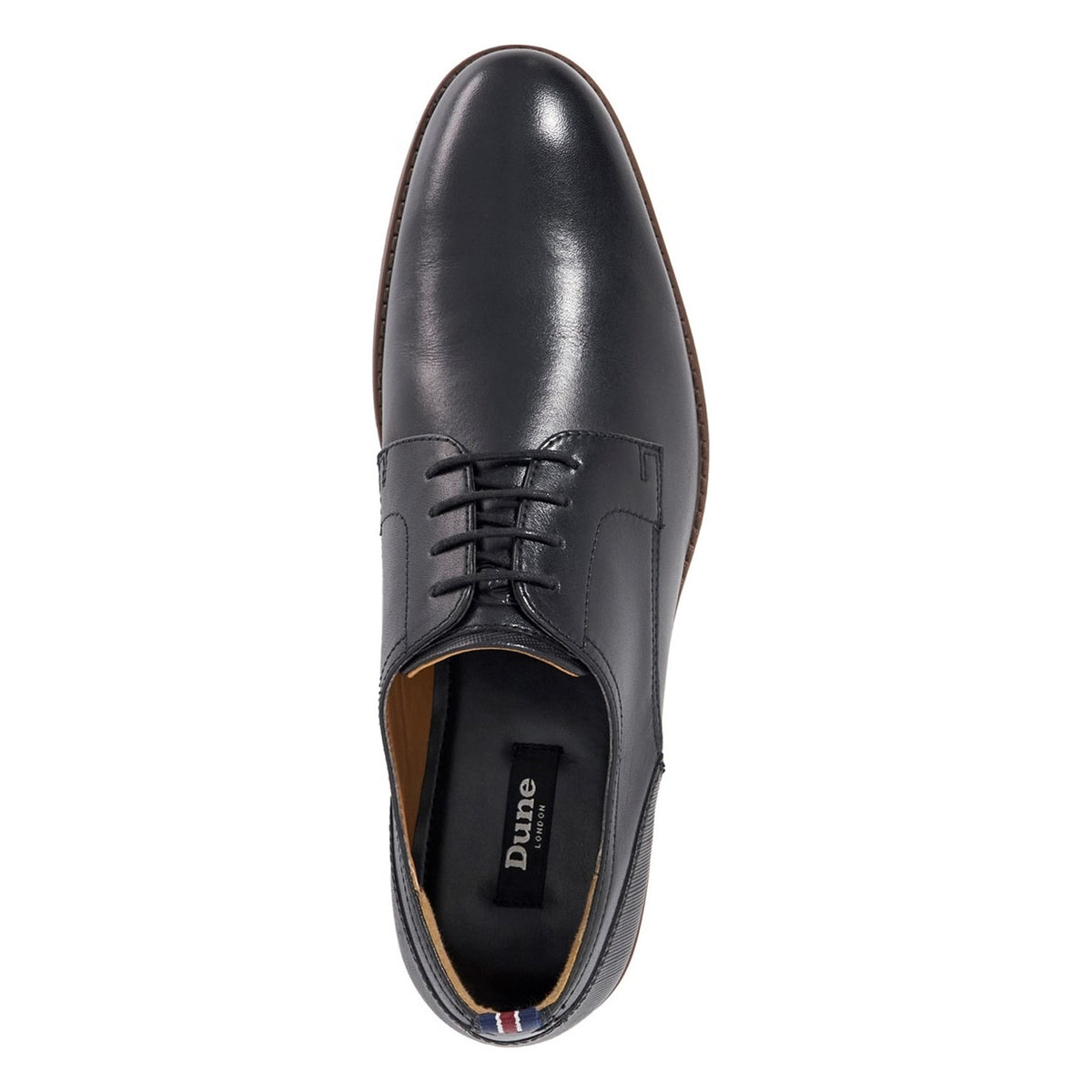 Black - Lifestyle - Dune London Mens Soreen Leather Lace Up Oxford Shoes