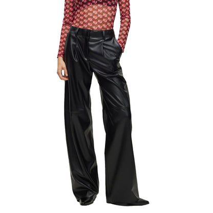 Black - Side - Hugo Boss Womens-Ladies Herede-1 Trousers