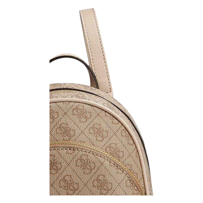 Latte - Back - Guess Manhattan Logo Mini Backpack