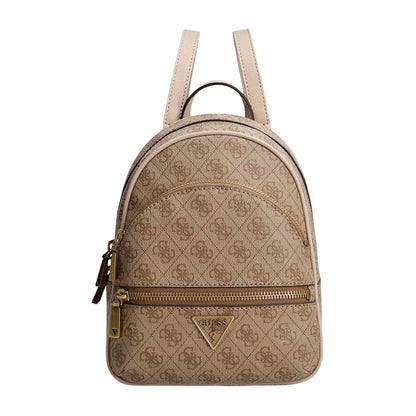 Latte - Front - Guess Manhattan Logo Mini Backpack