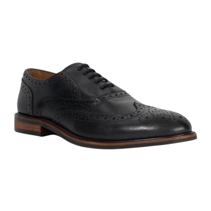 Black - Side - Dune London Mens Doodle Leather Formal Oxford Shoes