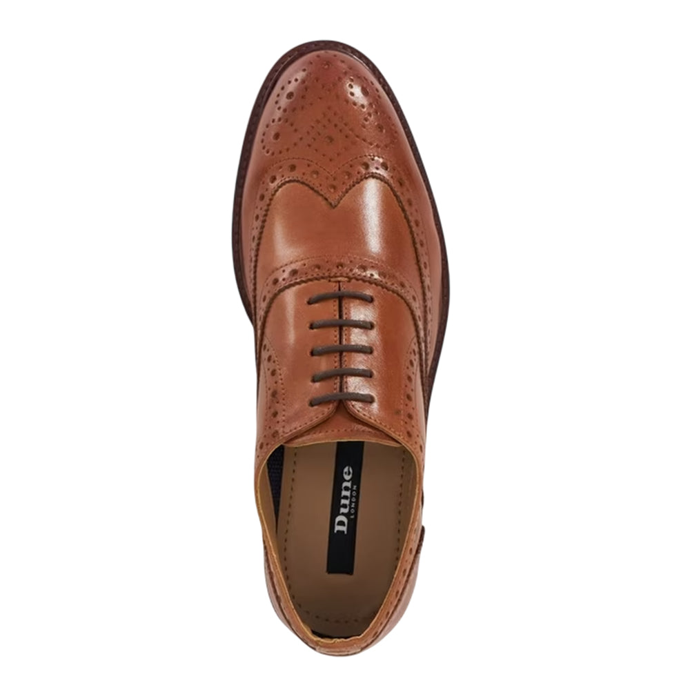 Tan - Lifestyle - Dune London Mens Doodle Leather Formal Oxford Shoes