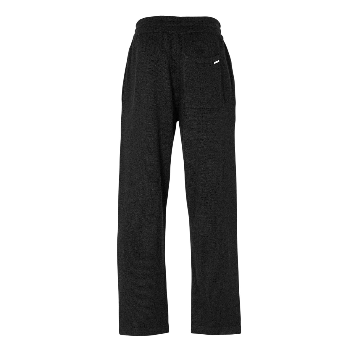 Black - Back - Belier Mens Mohair Logo Straight Leg Trousers