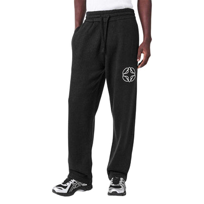 Black - Side - Belier Mens Mohair Logo Straight Leg Trousers