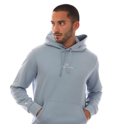 Blue - Side - Ralph Lauren Mens Script Logo Hoodie