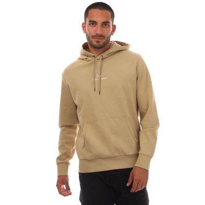 Khaki - Front - Ralph Lauren Mens Script Logo Hoodie