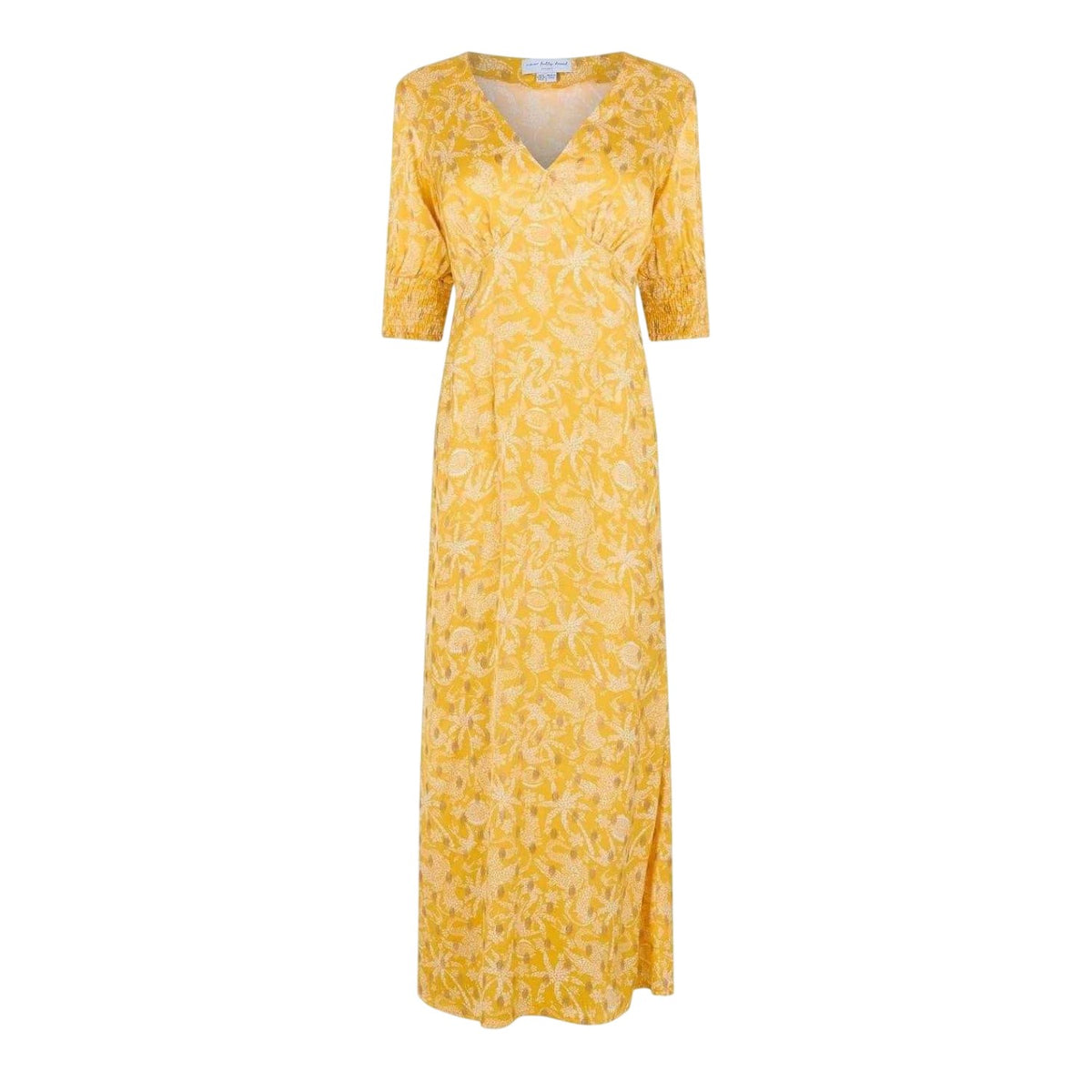 Yellow - Front - Never Fully Dressed Womens-Ladies May All-Over Print Maxi Dress