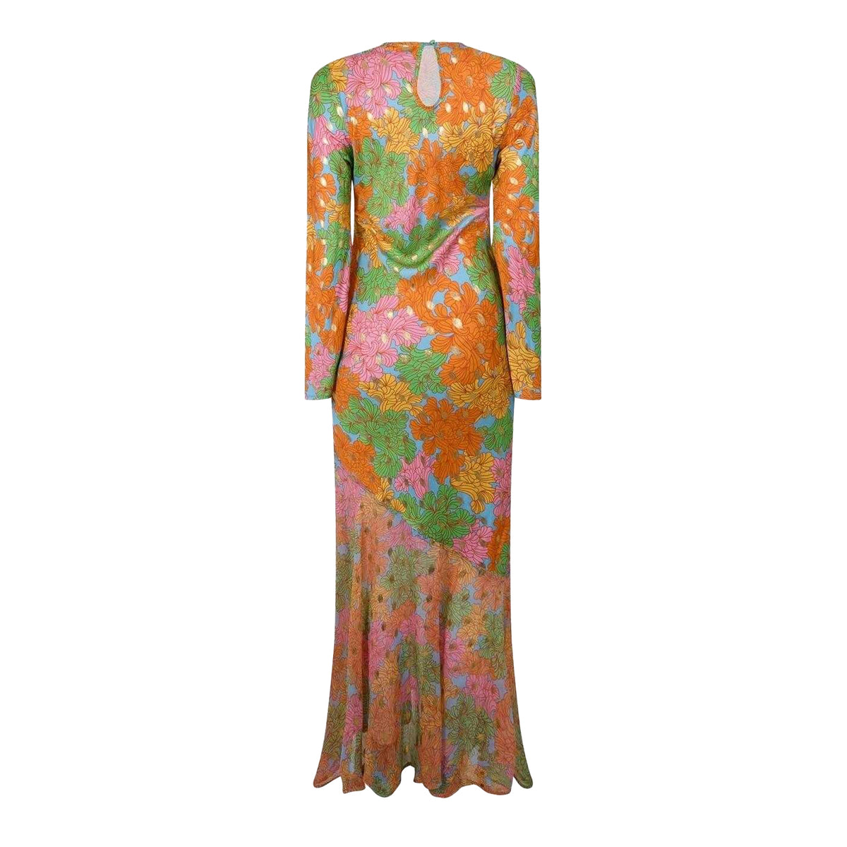 Gold - Back - Never Fully Dressed Womens-Ladies Floral Maxi Dress
