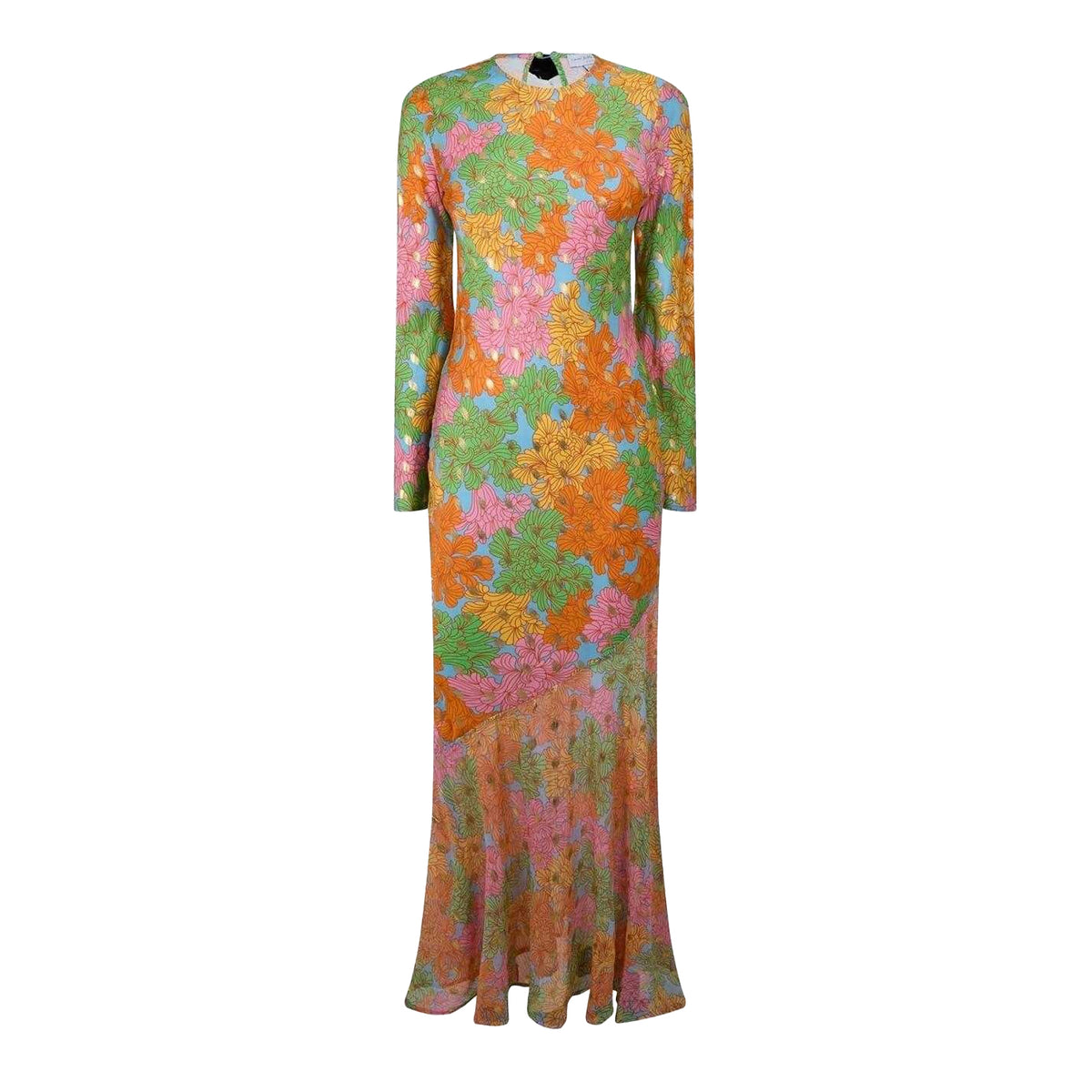 Gold - Front - Never Fully Dressed Womens-Ladies Floral Maxi Dress
