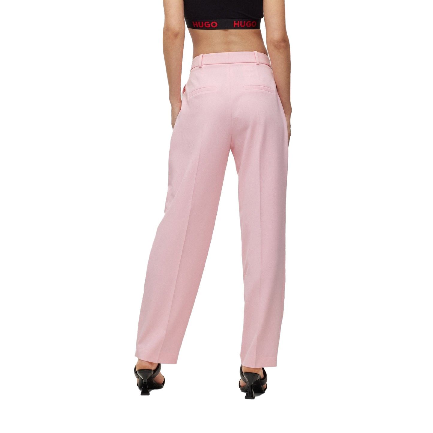 Pink - Back - Hugo Womens-Ladies Hanifa Trousers