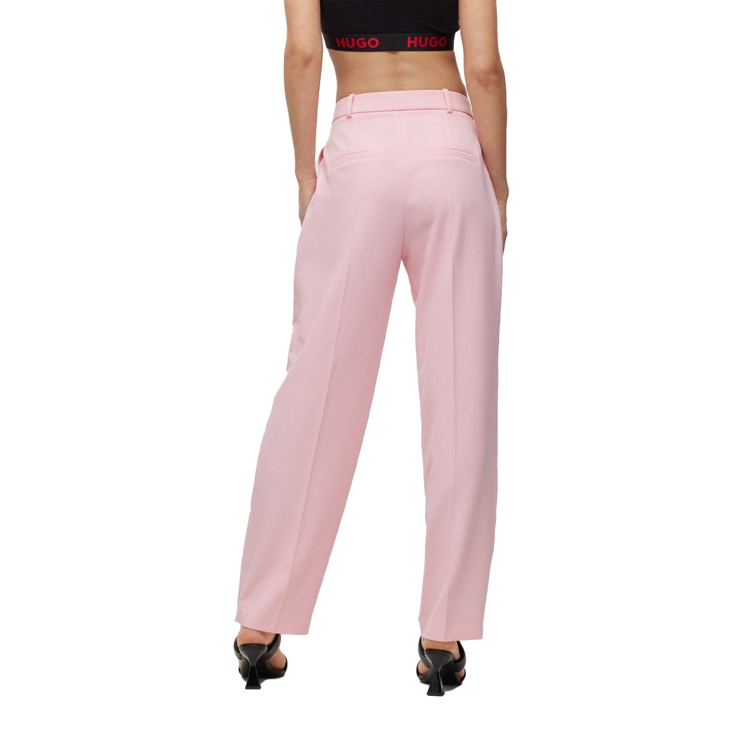 Pink - Back - Hugo Womens-Ladies Hanifa Trousers