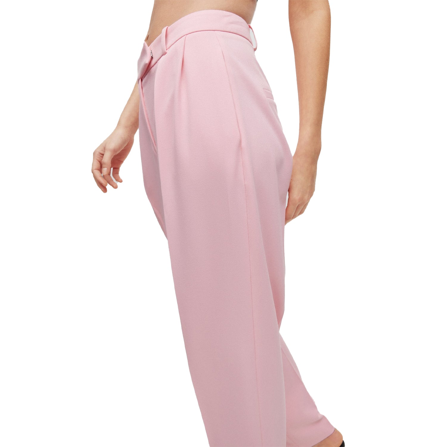 Pink - Side - Hugo Womens-Ladies Hanifa Trousers