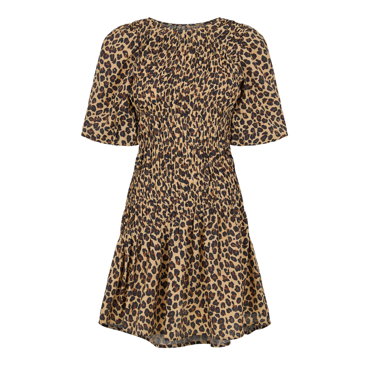 Brown - Front - Never Fully Dressed Womens-Ladies Leopard Print Mini Dress