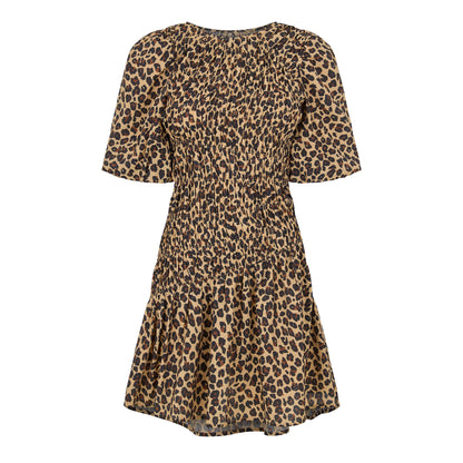Brown - Front - Never Fully Dressed Womens-Ladies Leopard Print Mini Dress