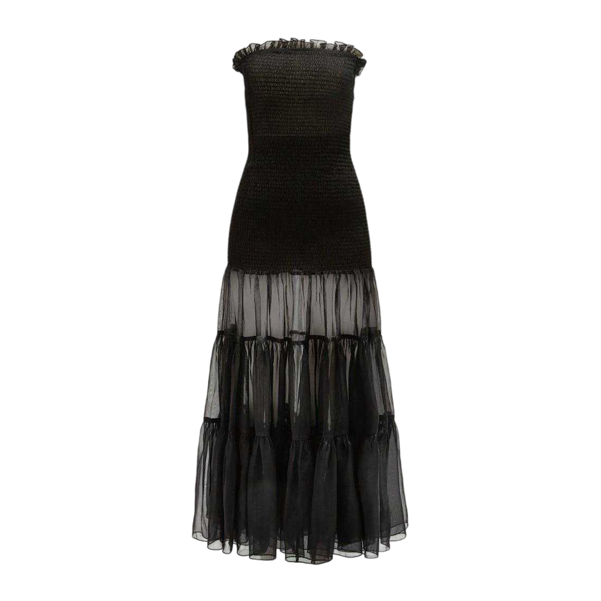 Black - Front - Bardot Womens-Ladies Tiered Maxi Dress