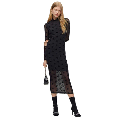 Black - Lifestyle - Hugo Womens-Ladies Nasuse_1 Midi Dress