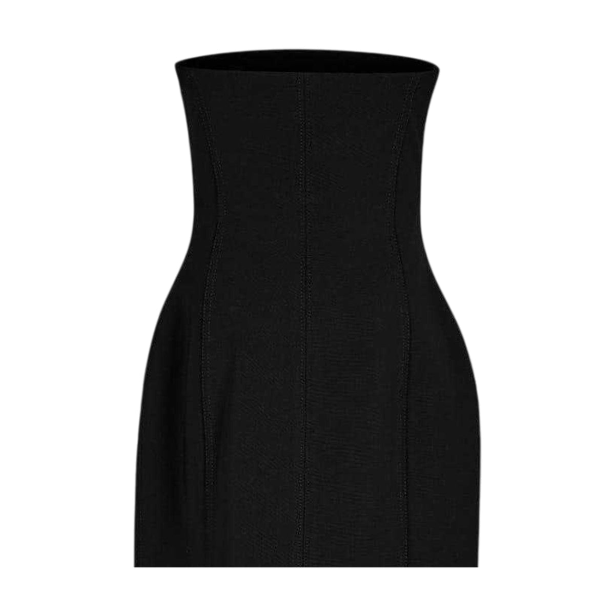 Black - Side - Off White Womens-Ladies Bodycon Midi Dress