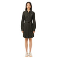 Green - Side - Lacoste Womens-Ladies Pique Belted Shirt Dress