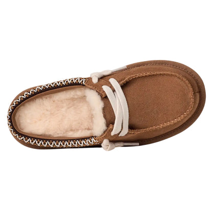 Chestnut - Lifestyle - UGG Childrens-Kids Tasman Suede Mule Slippers
