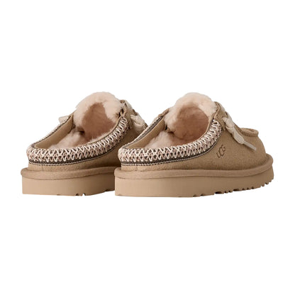Sand - Back - UGG Childrens-Kids Tasman Suede Mule Slippers