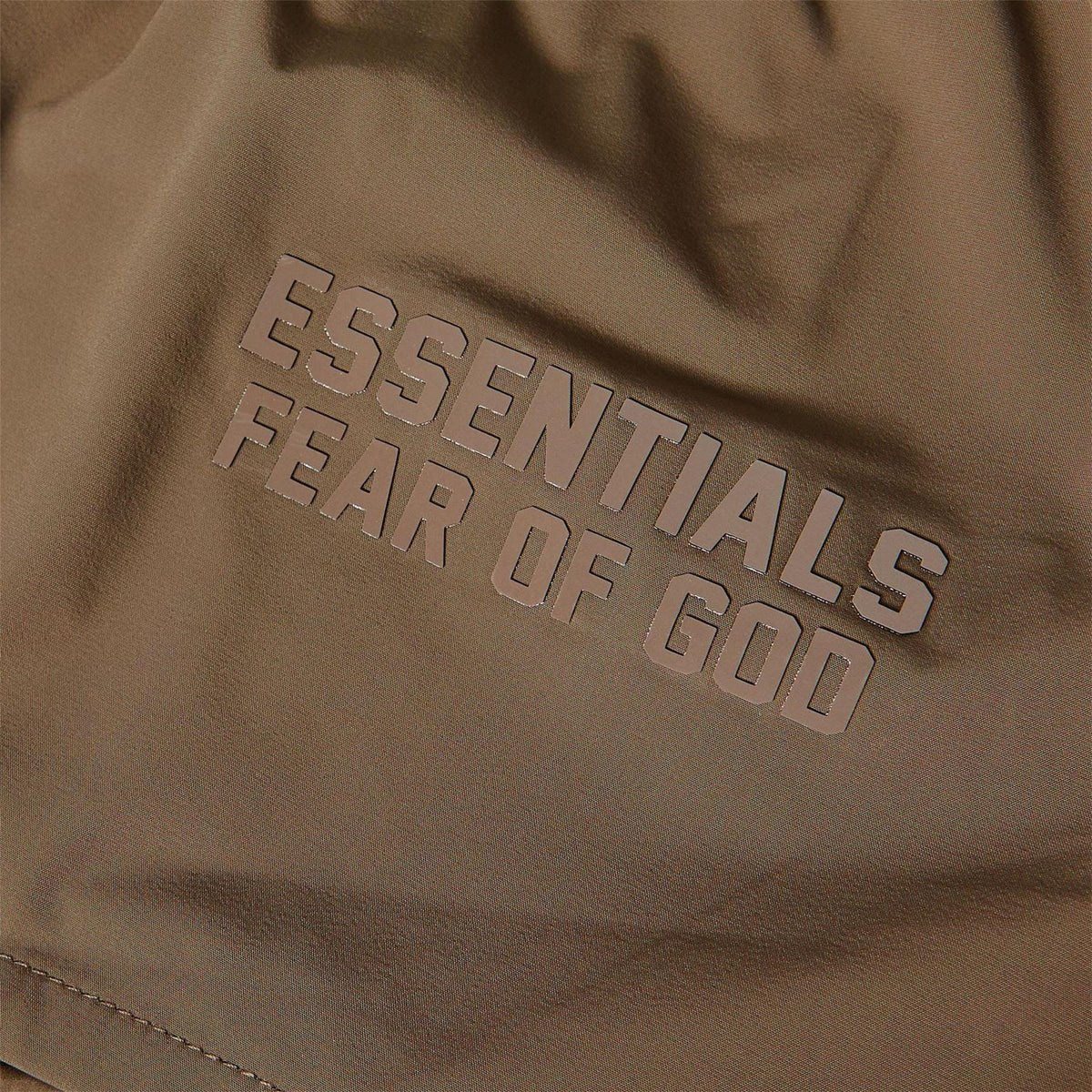Green - Side - Fear Of God Essentials Womens-Ladies Cotton Blend Logo Cycling Shorts
