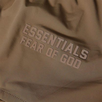 Green - Side - Fear Of God Essentials Womens-Ladies Cotton Blend Logo Cycling Shorts