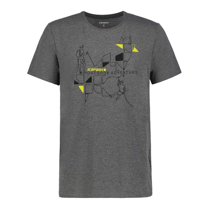 Grey - Front - Icepeak Mens Beeville Performance T-Shirt