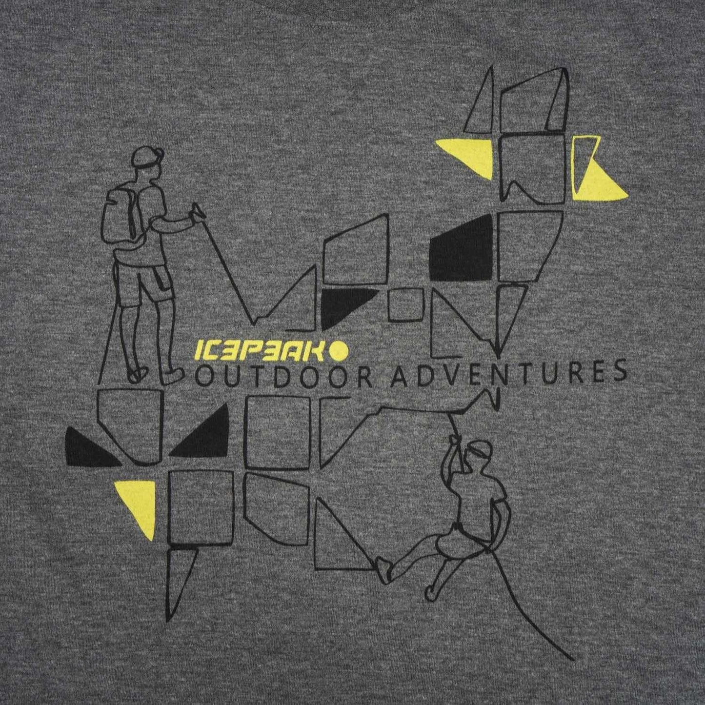 Grey - Side - Icepeak Mens Beeville Performance T-Shirt