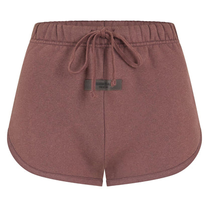 Plum - Front - Fear Of God Essentials Womens-Ladies Patch Swim Shorts
