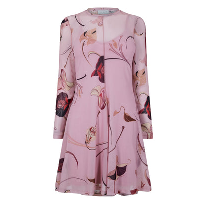 Light Pink - Front - Ted Baker Womens-Ladies Sheer Fabric Regular Mini Dress